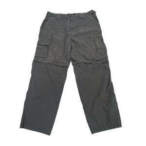 VTG Sonoma Men 36 x 30 Cargo Pants Convertible Gray Skate Baggy Khakis Y2K
